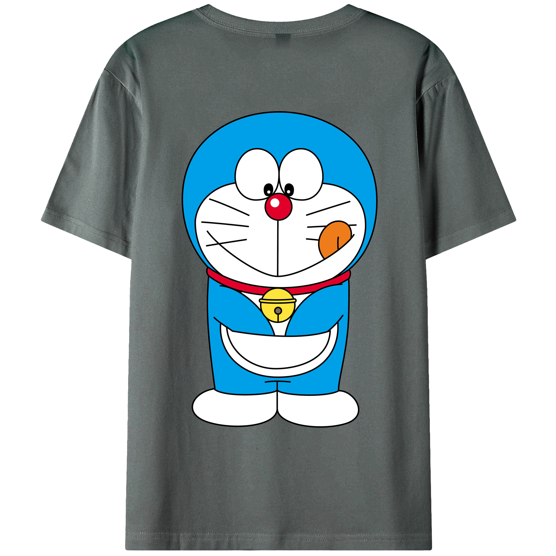 （画像用） ドラえもん Doraemon 綿100％ メンズ半袖Tシャツ（バックプリント） 通気性